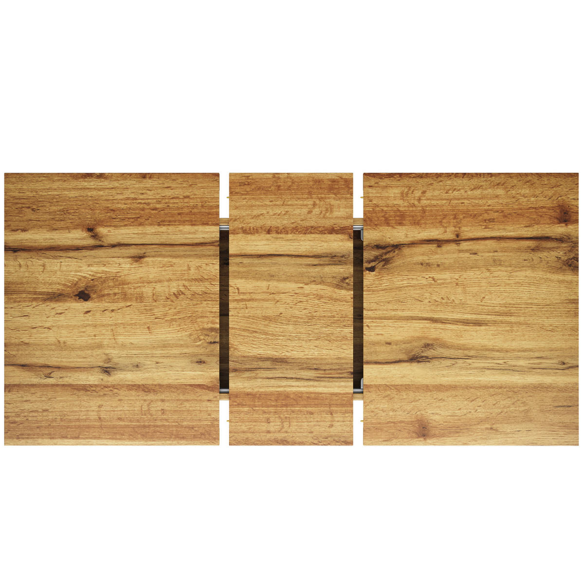 JEDÁLENSKÝ stôl 120 (160)/80 cm, dekor orech, čierne kovové nohy - hnedá, kompozitné drevo (120/80/66.1cm) - BEAOK