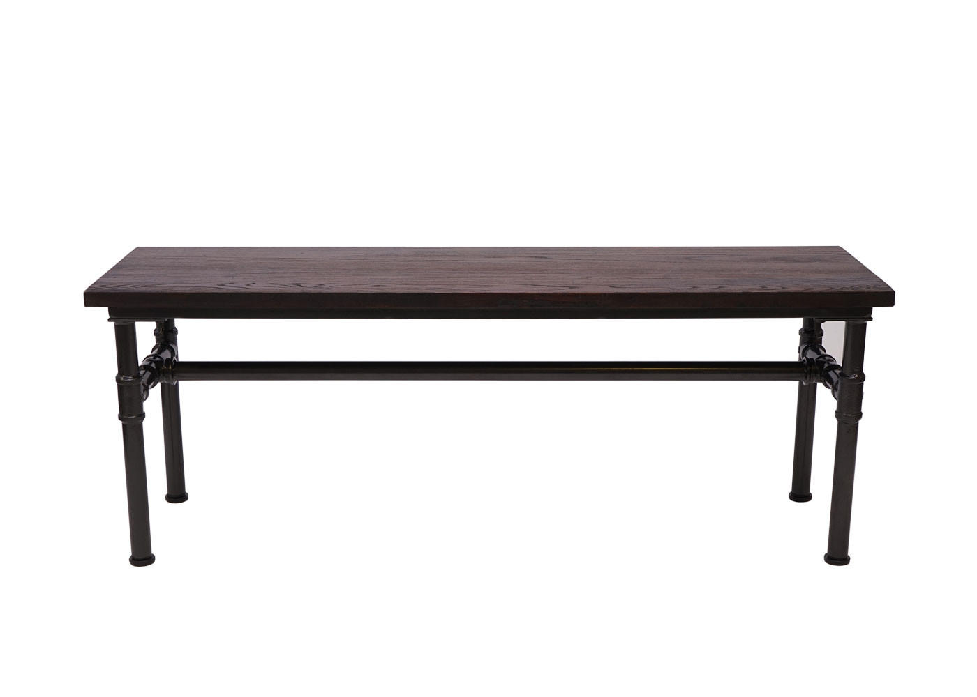 SITZBANK H10B Braun, Schwarz - Schwarz/Braun, Holz (120/45/35cm) - MCW