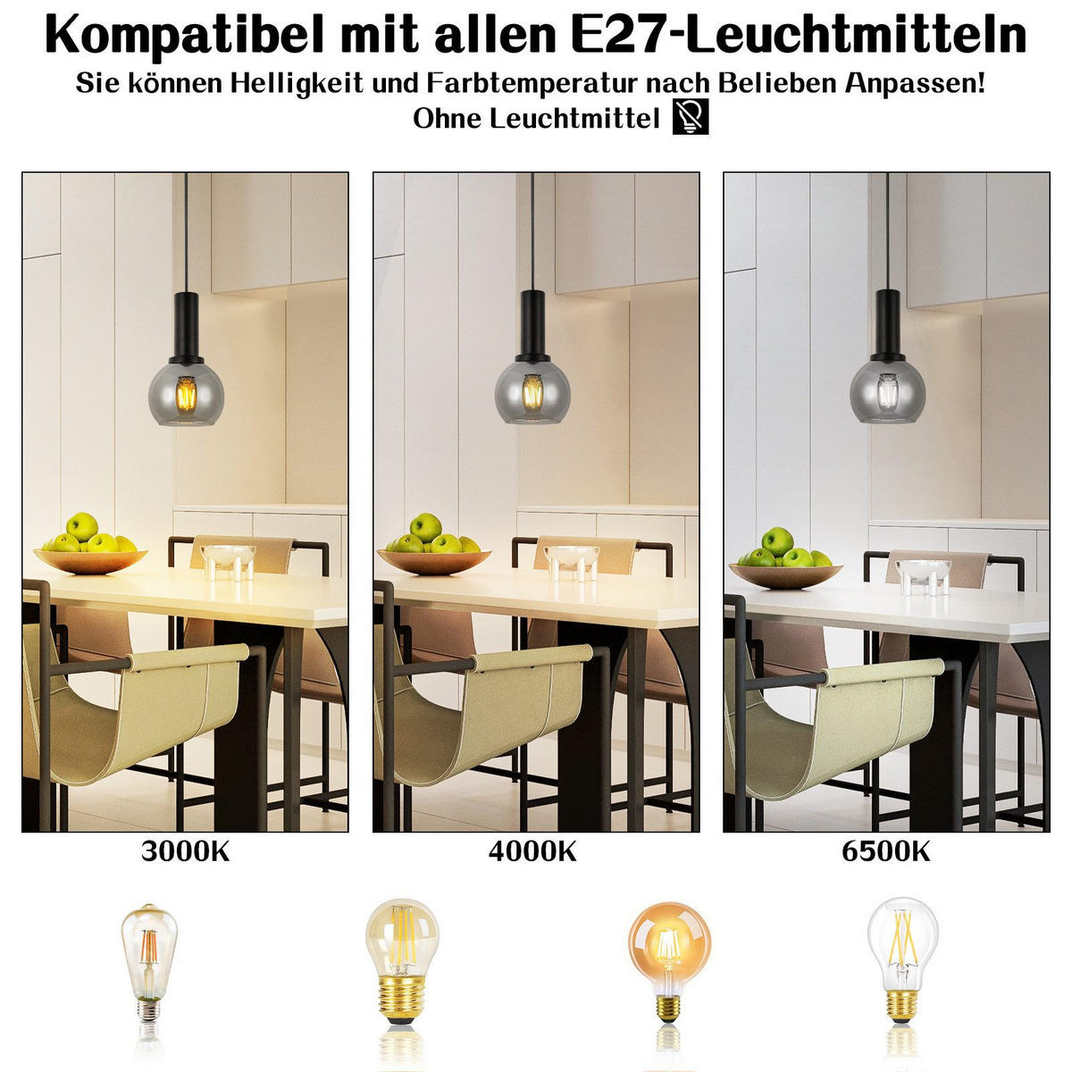 HÄNGELEUCHTE Torvq 10/13/145 cm - Schwarz, Metall (10/13/145cm) - ZMH
