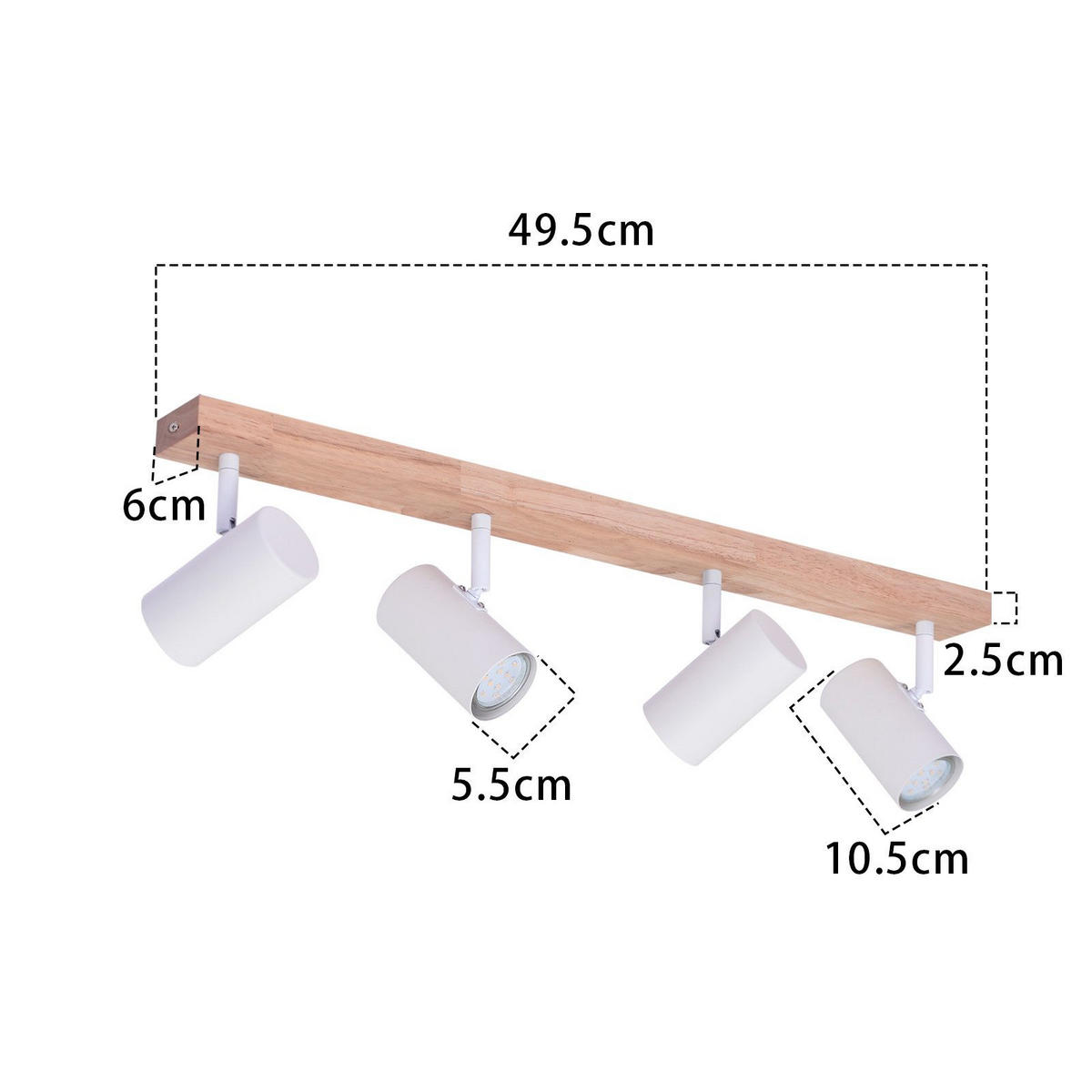 WANDLEUCHTE Martz - Weiß, Metall (49.5/14.3/10.5cm) - Nettlife