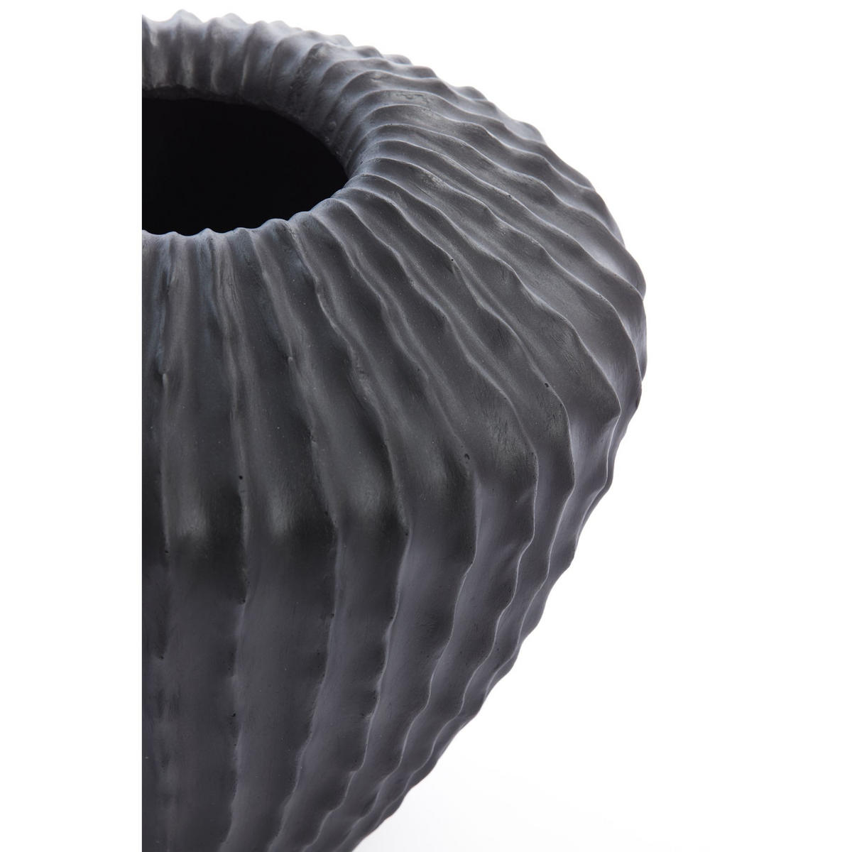 VASE Cacti Schwarz 32/32/28 cm - Schwarz, Kunststoff (28cm) - Light & Living