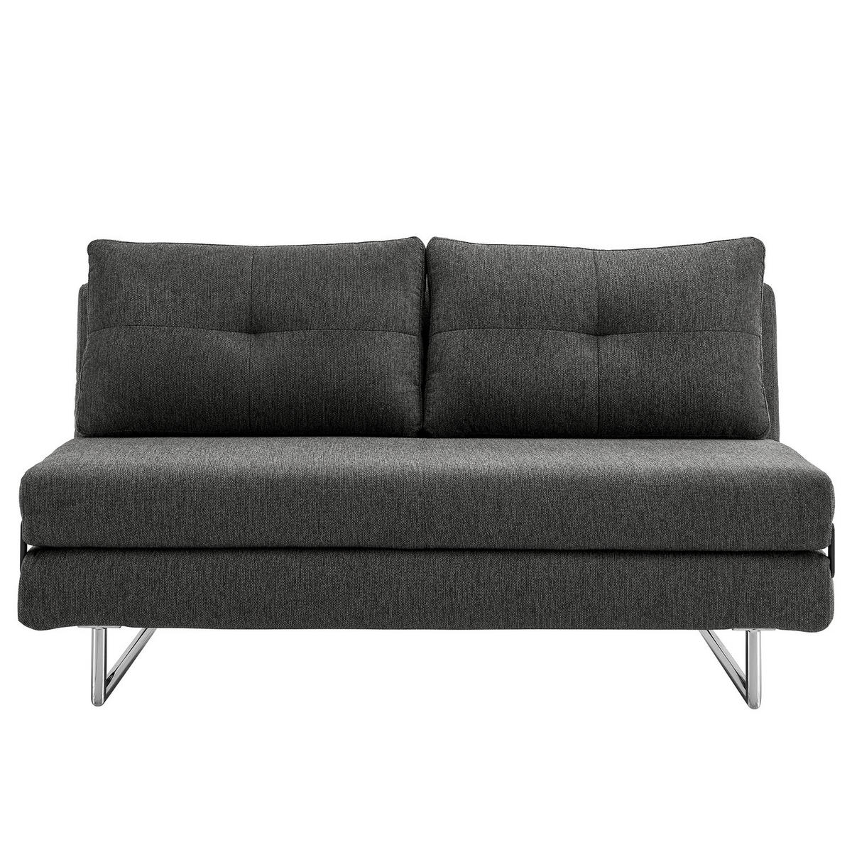 SCHLAFSOFA - Chromfarben/Anthrazit, Textil/Metall (150/85/88cm) - home24