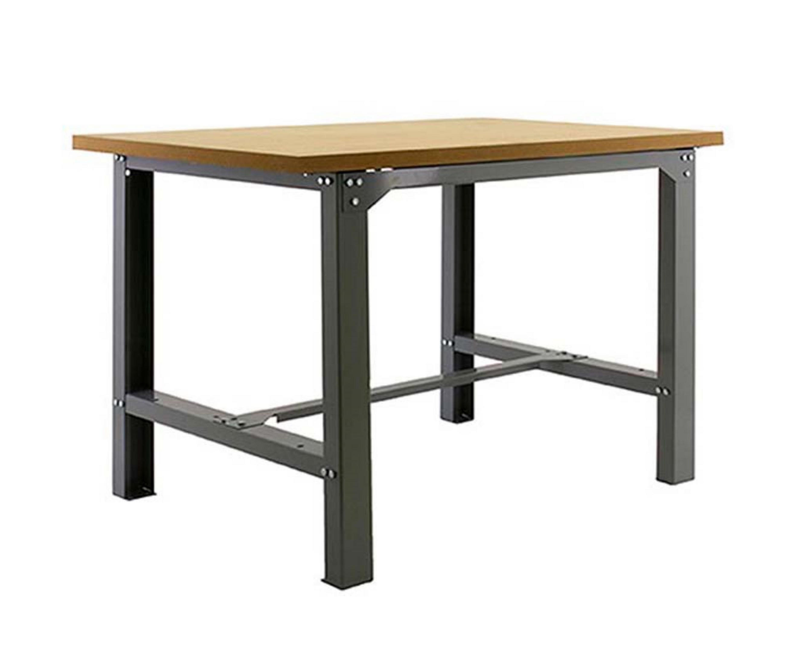 WERKBANK BUFFALO WOOD | HxBxT 87x180x75cm | Traglast 600kg | Grau - Grau, Metall (180/87/75cm) - PROREGAL