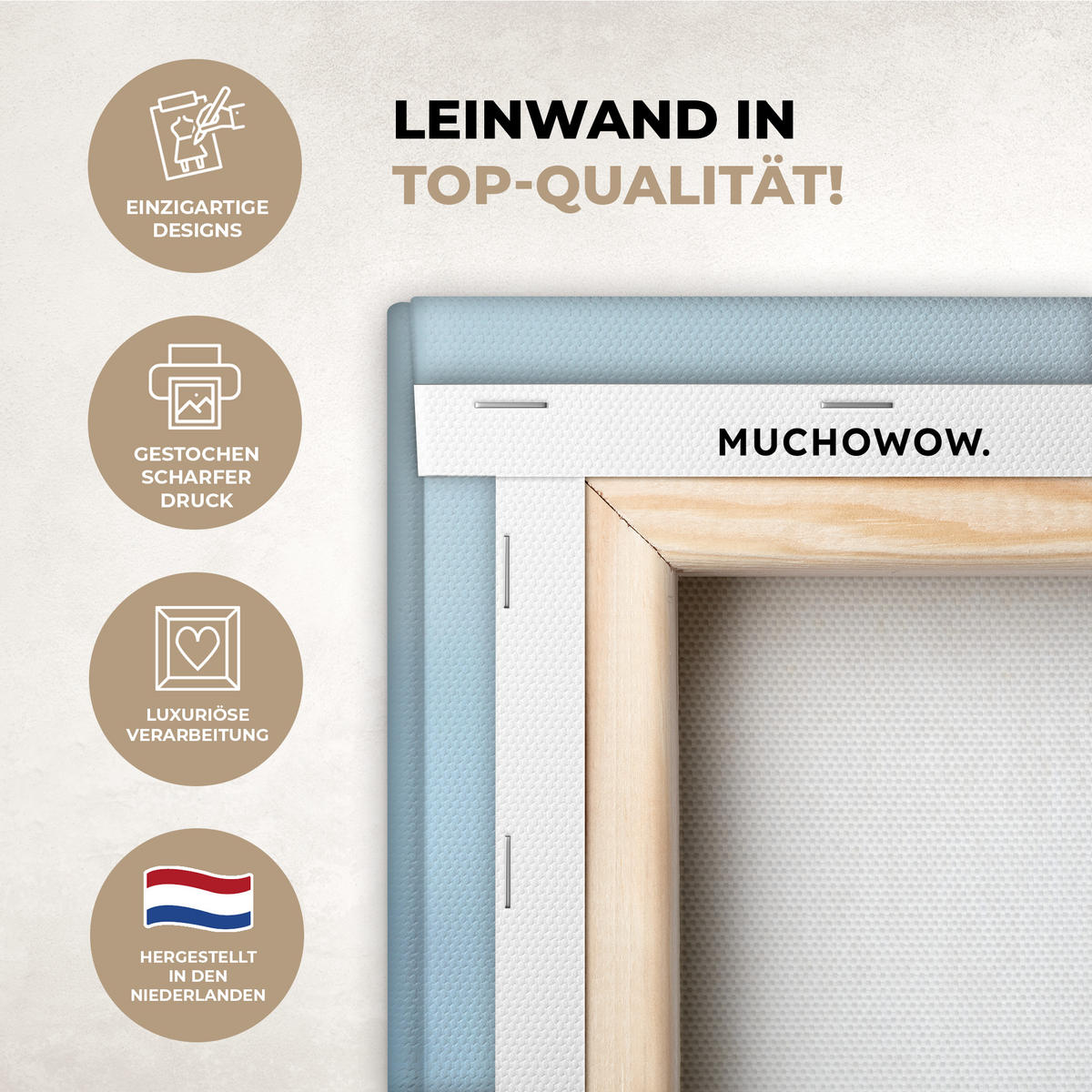 LEINWANDBILD Pferde - Winter - Tiere - Natur - Schnee Deko Groß 90x140 cm - Anthrazit, Textil (90/140cm) - MuchoWow