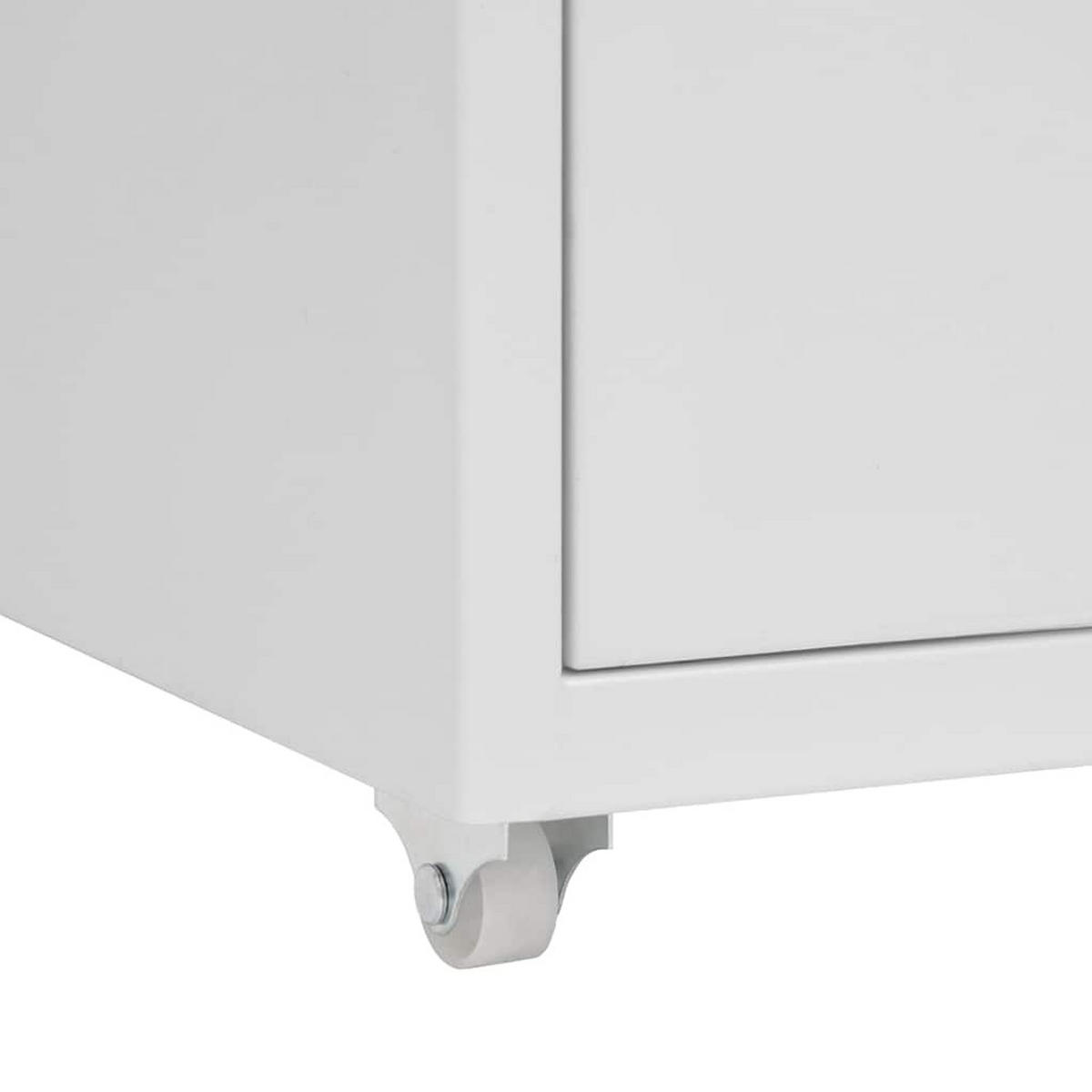 AKTENSCHRANK Mit Rollen Grau 28/41/69 Cm Metall - Grau, Metall (41/69/28cm) - vidaXL