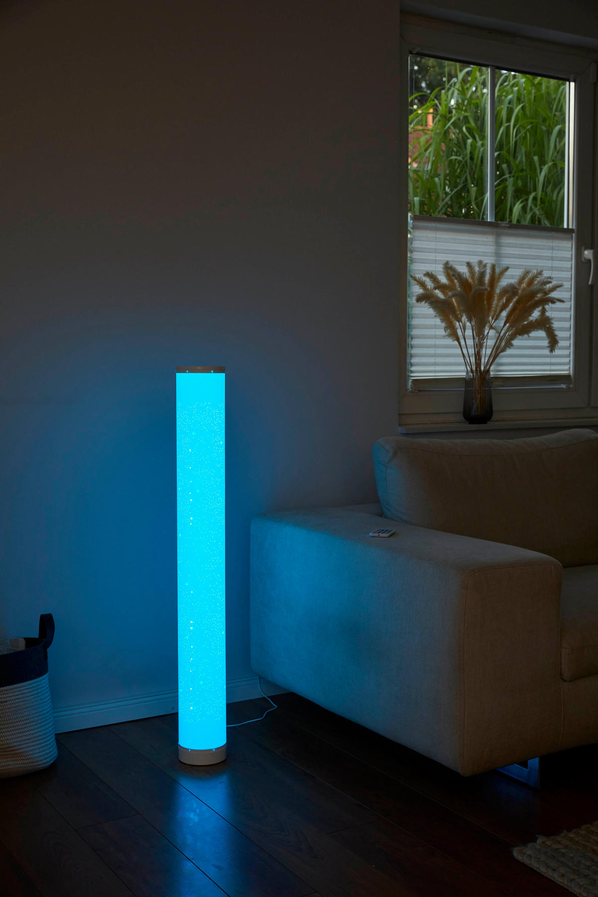 LED-LICHTSÄULE Northpoint DIY 103 cm RGB & Warmweiß Dimmbar Soundsensor Fernbedienung - Weiß, Kunststoff (13/13/104cm) - Northpoint
