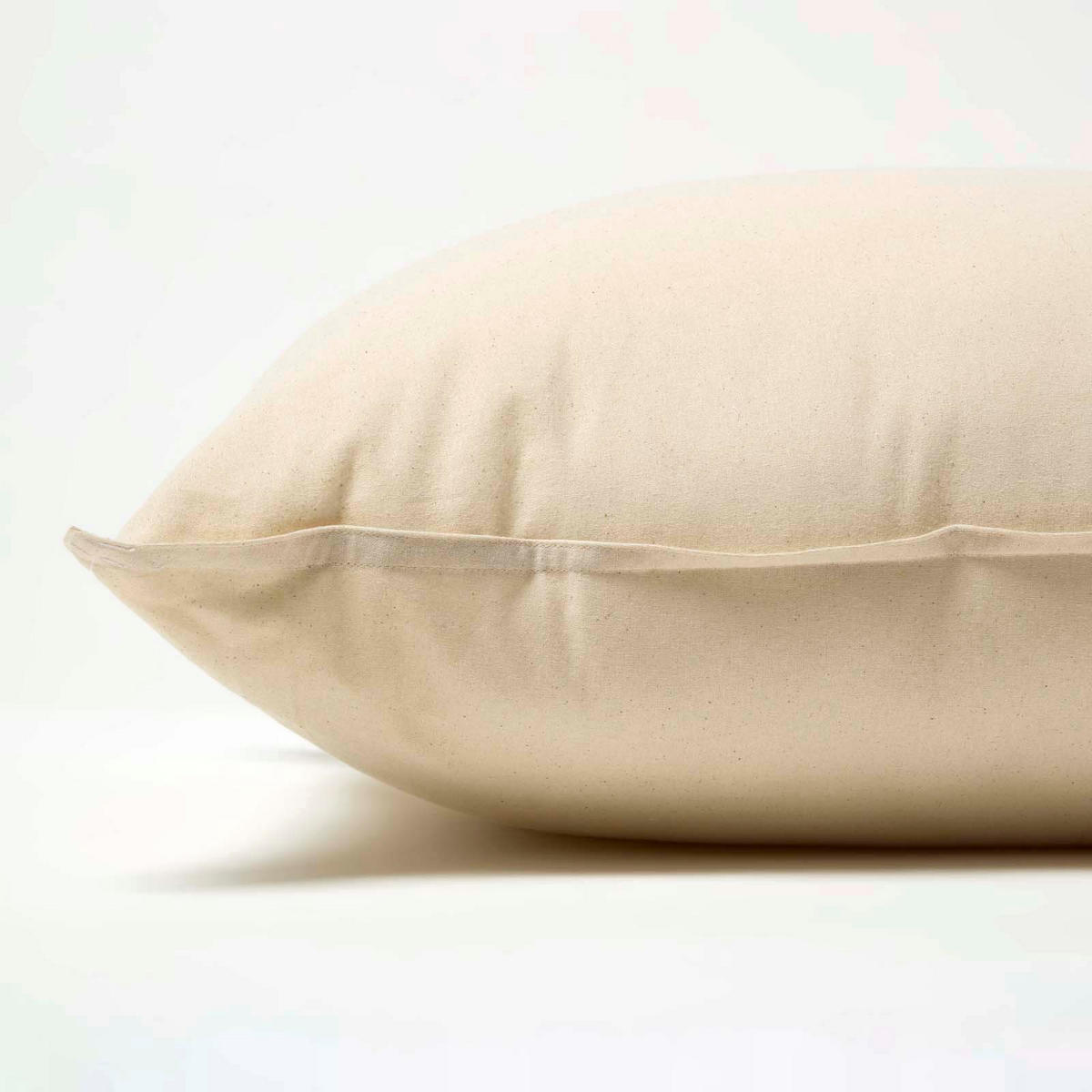 KOPFKISSEN 60/70 cm, 2er-Set Bio-Baumwolle, Super-Mikrofaser-Füllung - Beige, Textil (60/70cm) - Homescapes
