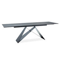 ESSTISCH Westin X / Schwarz Matt 160-240 / 90 / 77cm - Schwarz, Holz/Keramik (90/240/77cm) - Feldmann-Wohnen