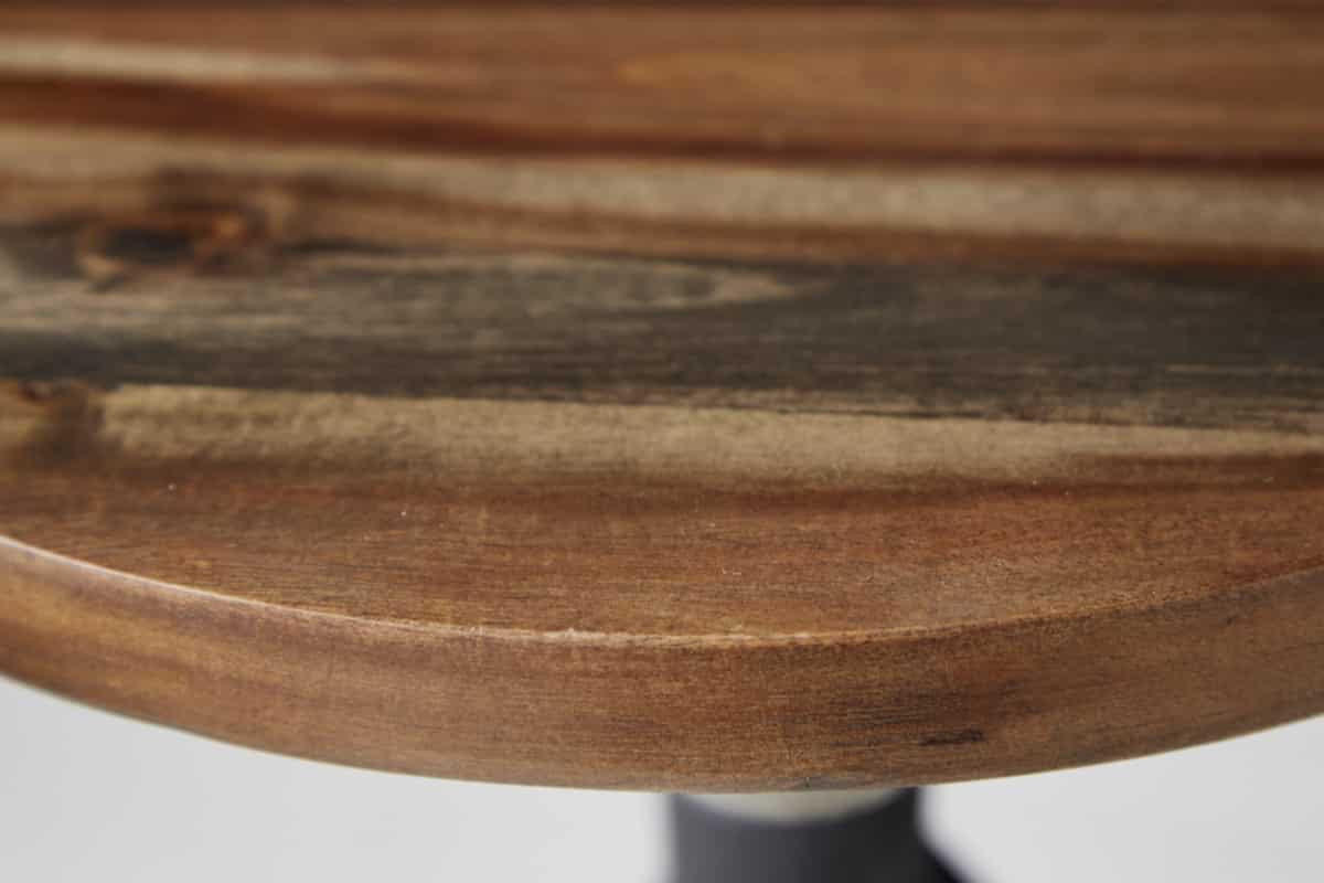 HOCKER FACTORY Akazie - Schwarz/Braun, Holz/Metall (34/38/34cm) - riess-ambiente