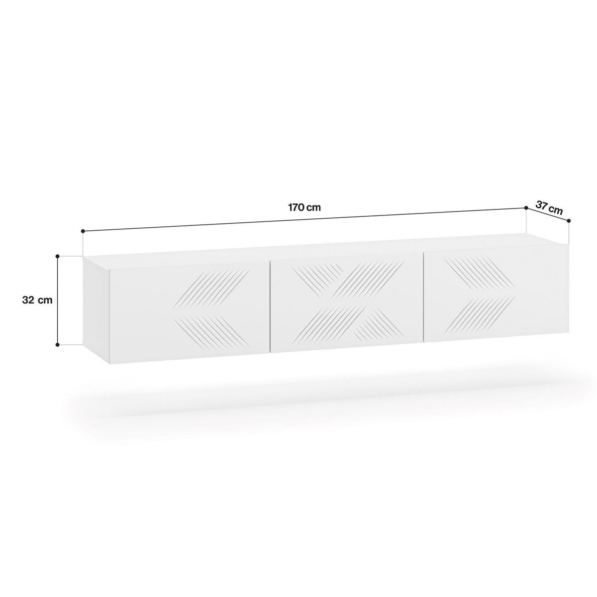 TV-MÖBEL NEBRO - Weiß, Holzwerkstoff (170/32/37cm) - KONSIMO®