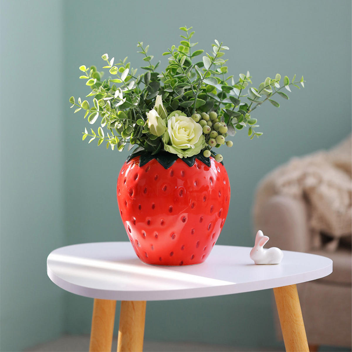 VASE 15 cm Keramik - Rot, Keramik (15cm) - LIBRATON