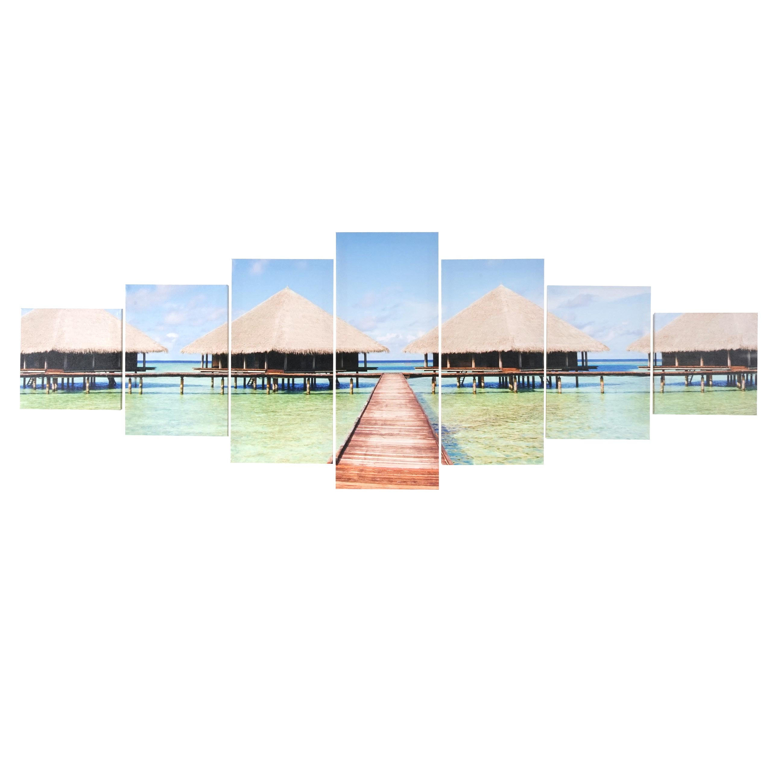 MCW PLÁTNOVÝ OBRAZ XL BEACH 7-DÍLNÝ. Vícebarevný