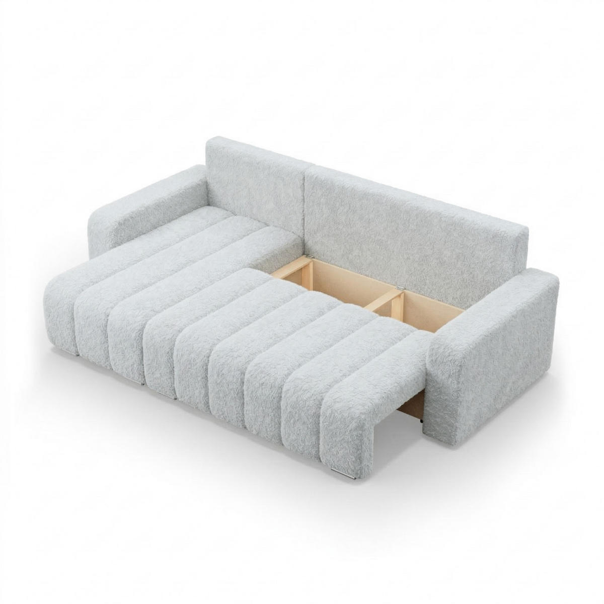 ECKSOFA MIT SCHLAFFUNKTION ABRIELLE BONELL Grau - Grau, Textil (144/237cm) - Mebligo