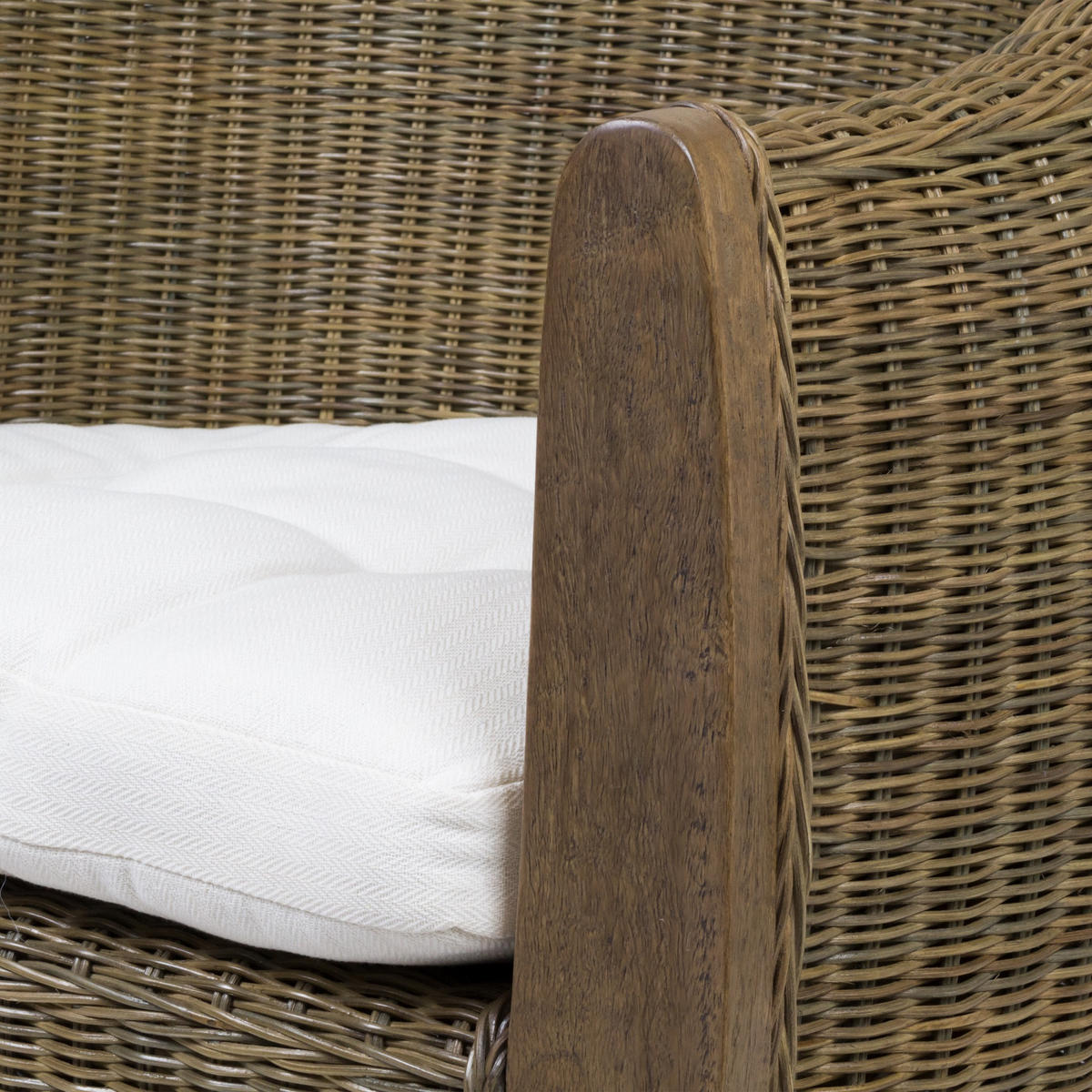 SESSEL Bari Rattansessel - Dunkelbraun, Holzwerkstoff (74/83/75cm) - Sedex