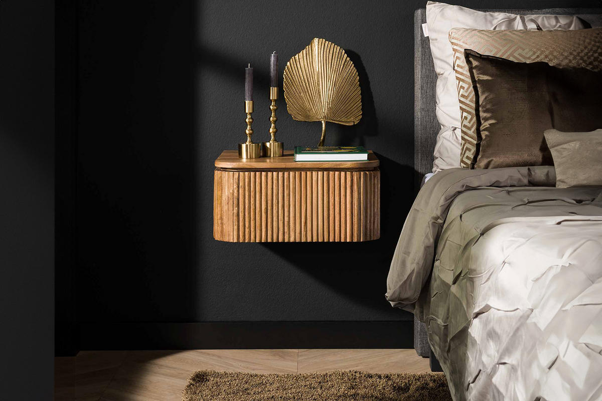 NACHTTISCH HEVE Holz Mango - Braun, Holz (45/21/40cm) - KAWOLA