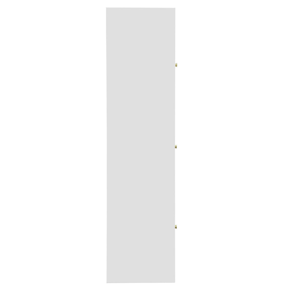 SIDEBOARD aus Spanplatte 140x35x76 cm Weiß mit 7 Schubladen, goldfarbenen Griffen und Metallbeinen - Weiß, Holzwerkstoff (140/76/35cm) - Modfu