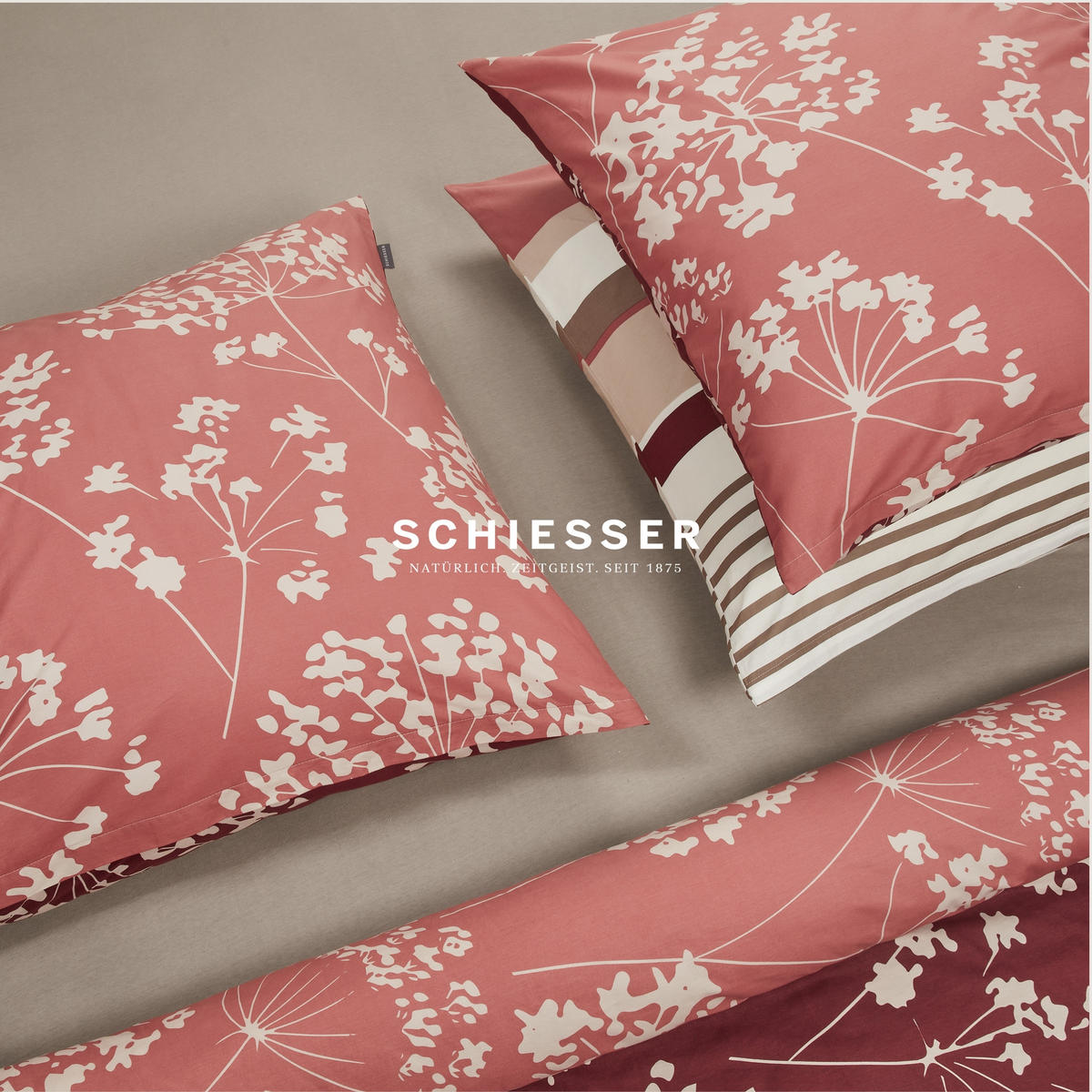 BETTWÄSCHESET Alyssa - Renforcé - 2-teilig - 135 x 200 cm - Altrosa - Altrosa, Textil (135/200cm) - SCHIESSER