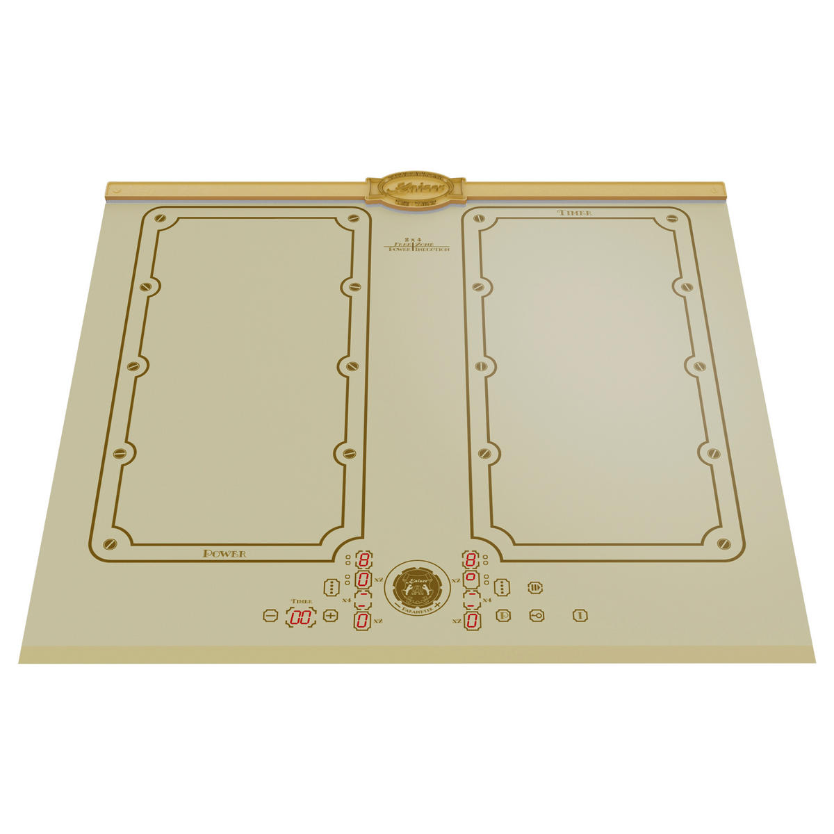 ELEKTRO-BACKOFEN 60 cm EH 6432 ElfBE Eco+KCT 6192 FI ElfEm Induktionskochfeld 60 cm - Creme, Metall (59/59/54cm) - Kaiser Küchengeräte