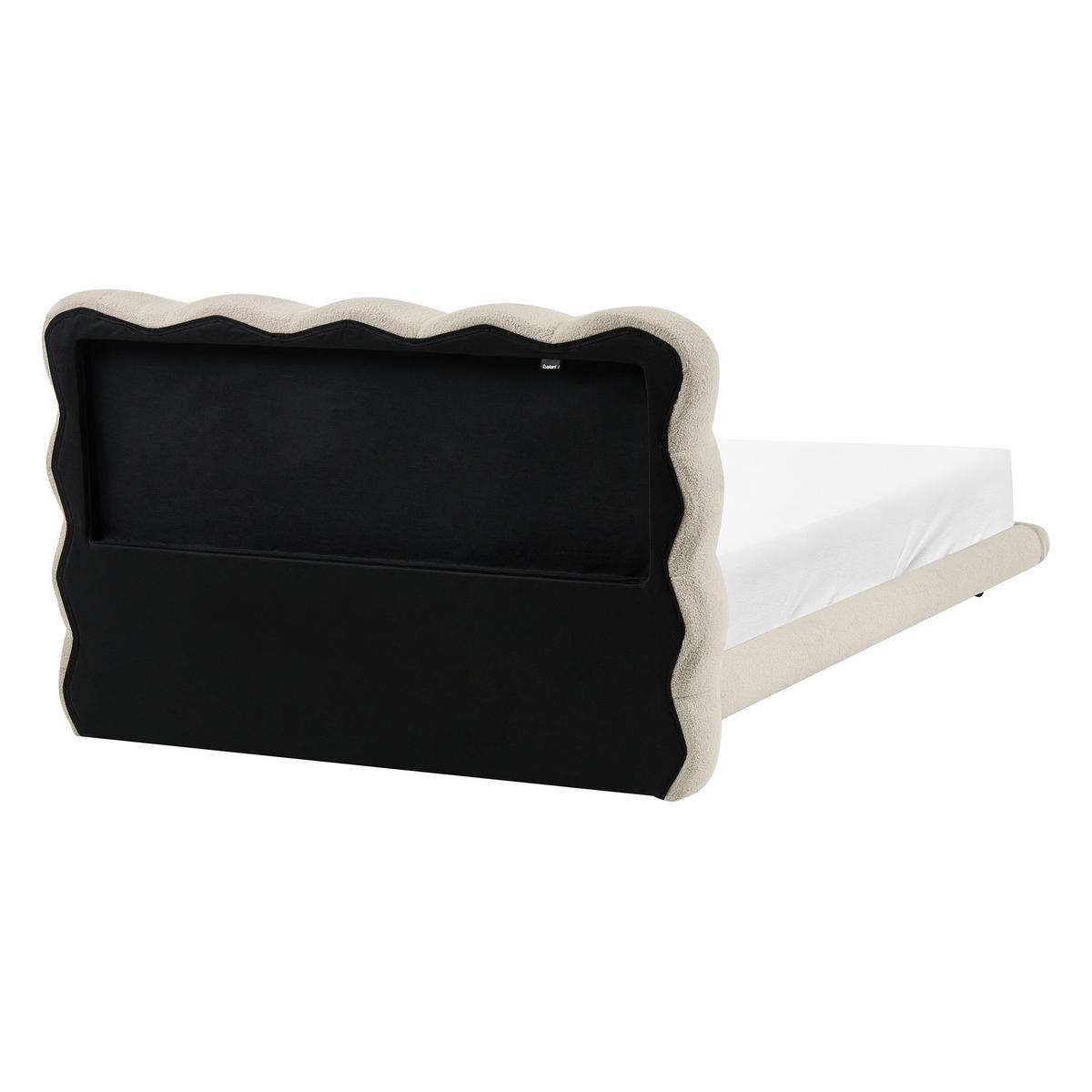 BETT mit Lattenrost 140/200 Bouclé Beige Soulisse - Beige/Schwarz, Textil (140/200cm) - Beliani