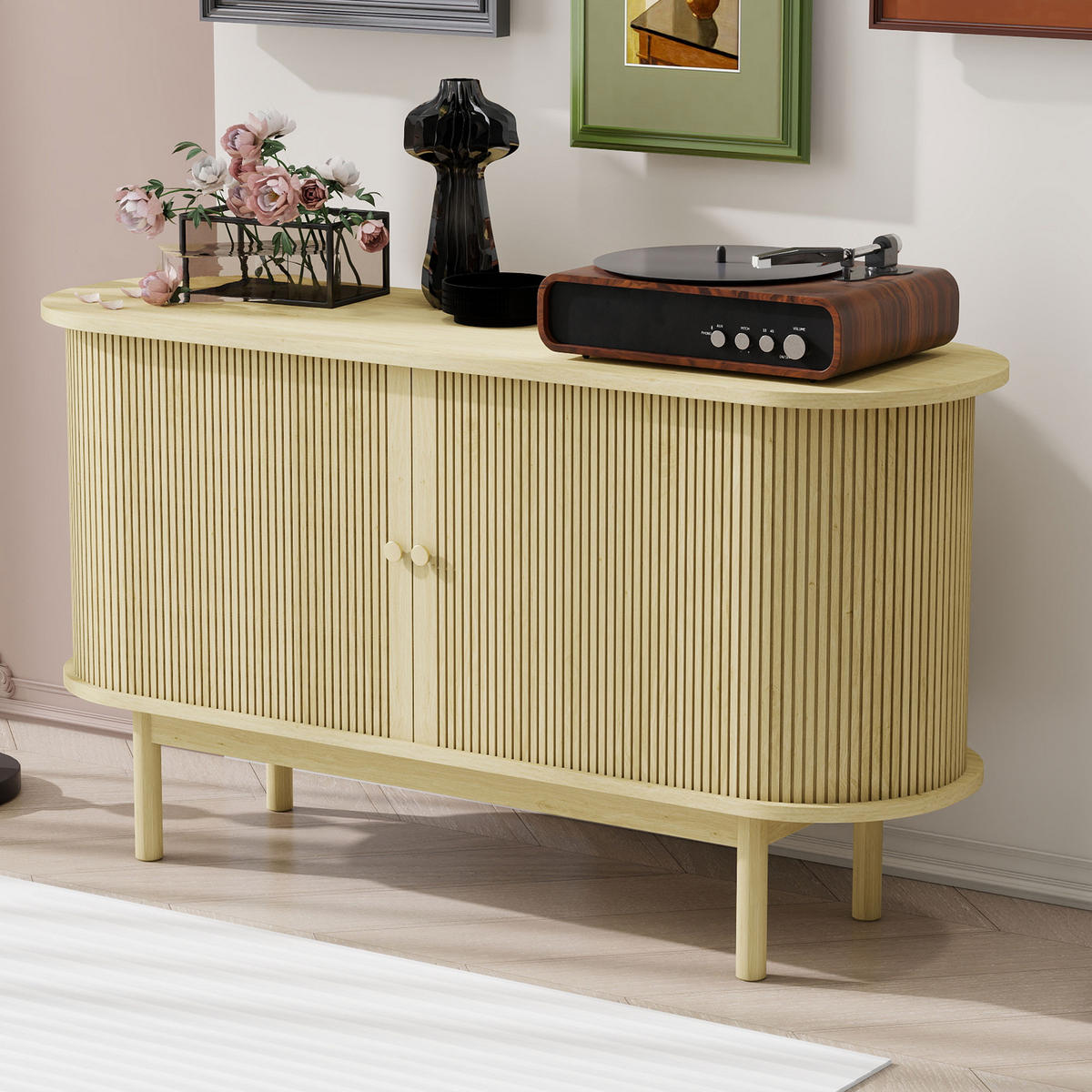 SIDEBOARD Holzoptik 138/43/75 cm - Hellbraun, Holzwerkstoff (43/75/138cm) - Urban Meuble