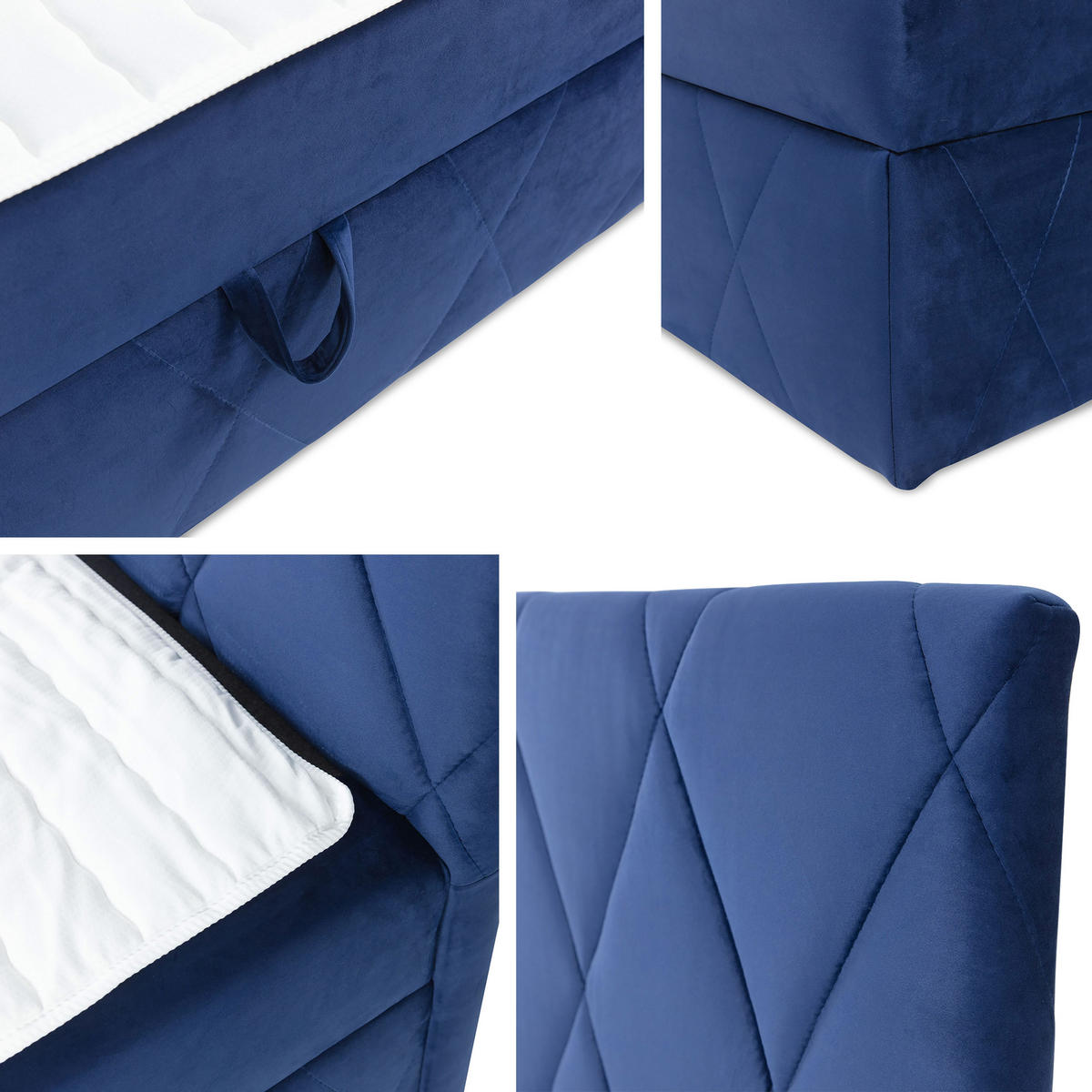 BOXBETT Simoti - Beige, Holzwerkstoff (180/200cm) - MIRJAN24
