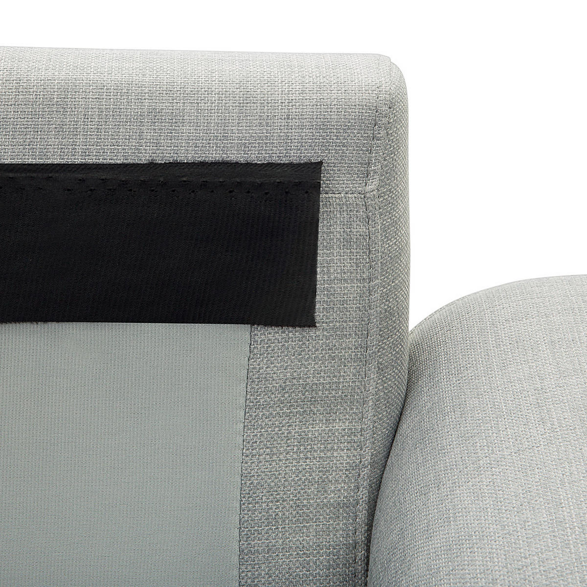 4-SITZER-ECKSOFA Polyester Grau Kiruna - Hellgrau, Textil (290/148cm) - Beliani