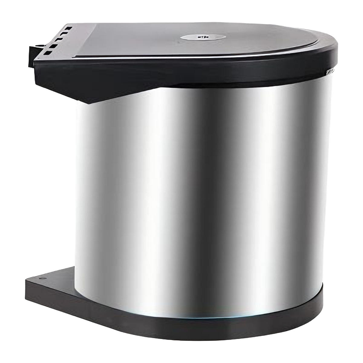 EINBAUMÜLLEIMER - Silberfarben, Kunststoff/Metall (27/30.5/30cm) - Relaxdays