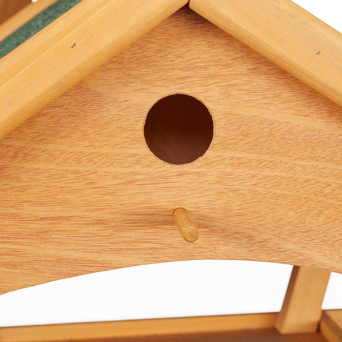 VOGELFUTTERHAUS - Hellbraun, Holz (42.5/35/40.5cm) - Relaxdays