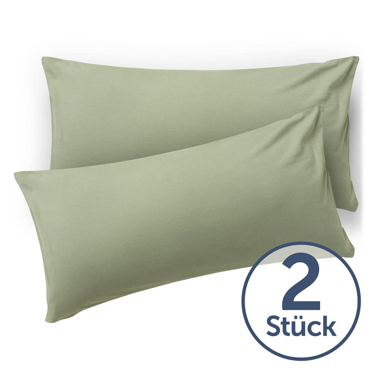 KISSENBEZUG Ellen 40/70 cm, 2er-Set, Olivgrün - Olivgrün, Textil (70/40cm) - Blumtal