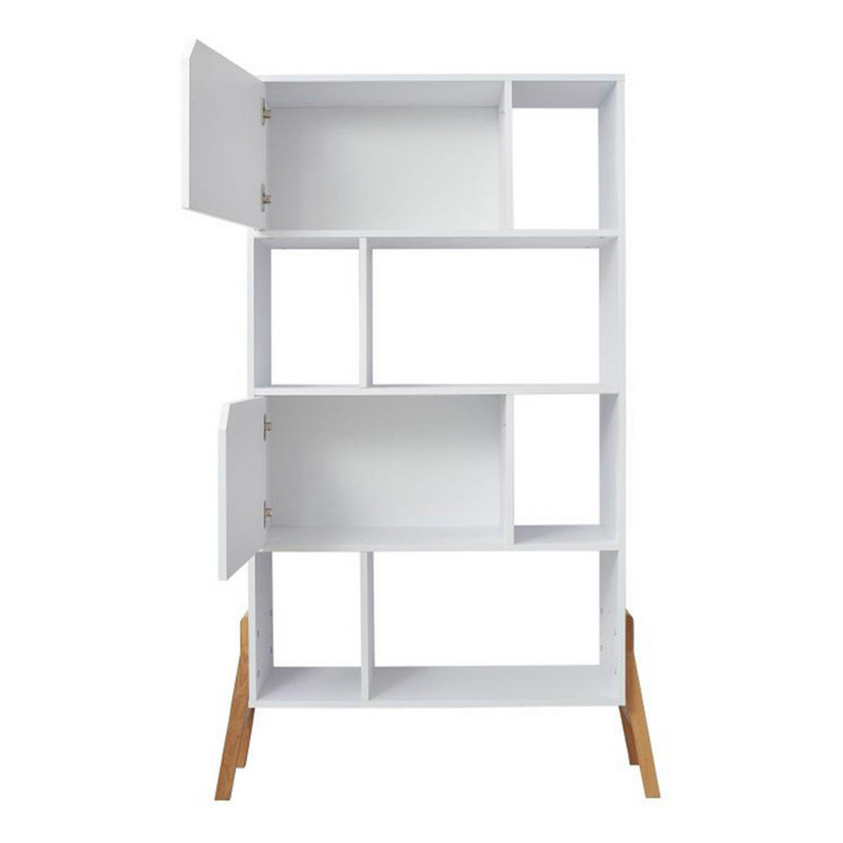 KNIHOVNA Bílá - bílá, kompozitní dřevo (103/163/39cm) - Petits-meubles