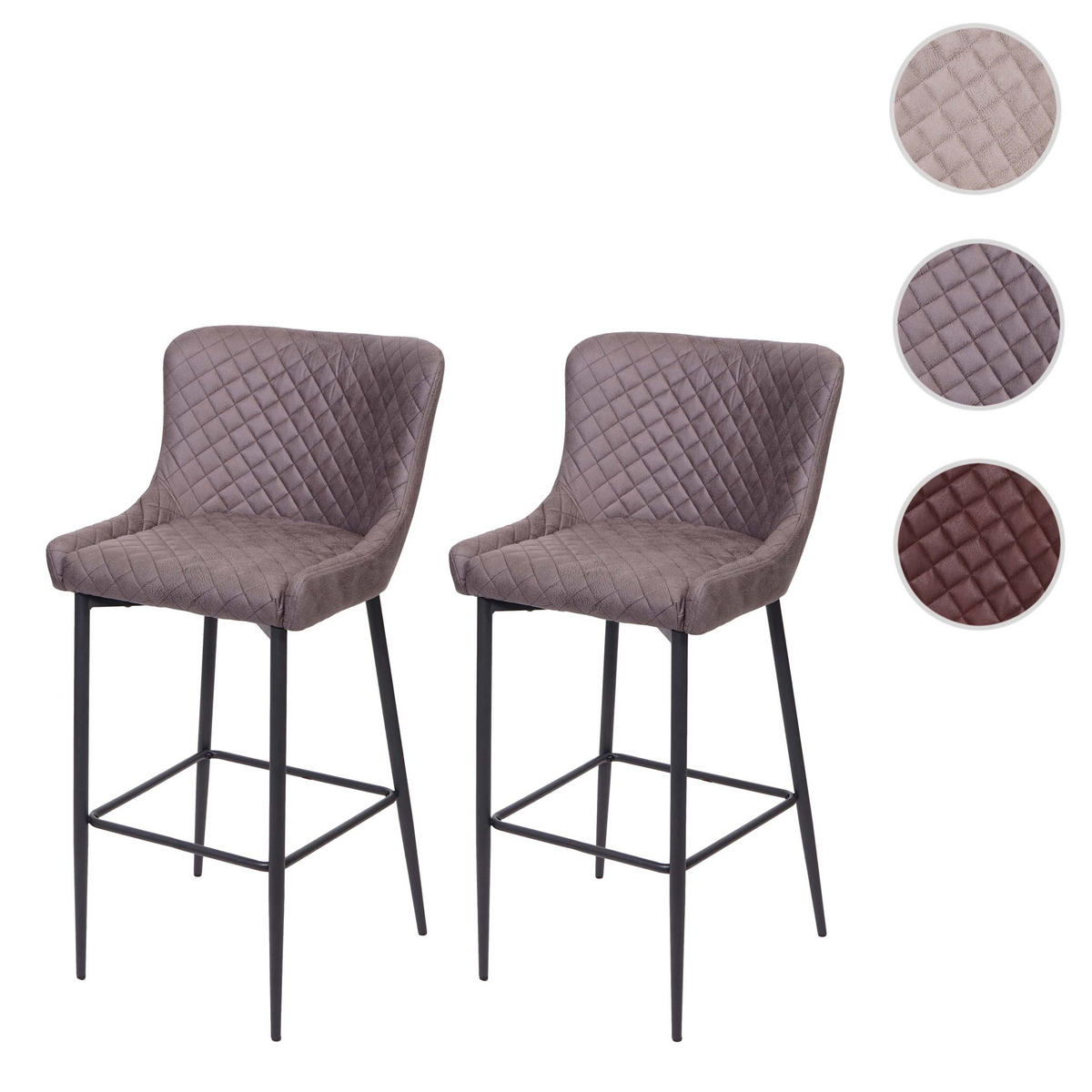 BARHOCKER Anthrazit 2er-Set - Anthrazit, Metall (47/105/47cm) - MCW