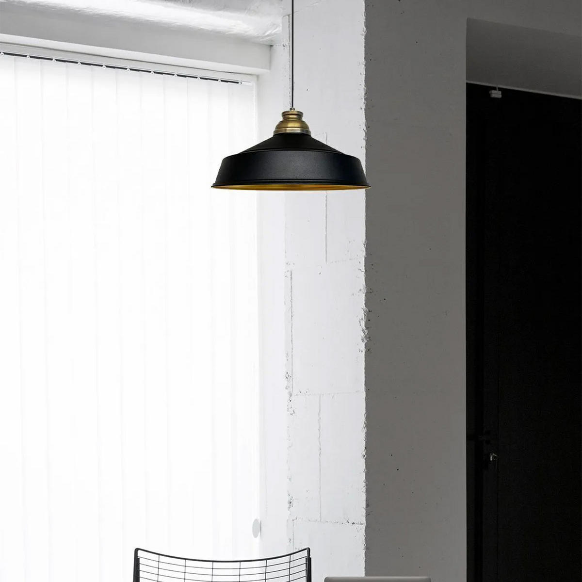PENDELLEUCHTE Noir - Schwarz, Metall (40/40/21cm) - Bamyum