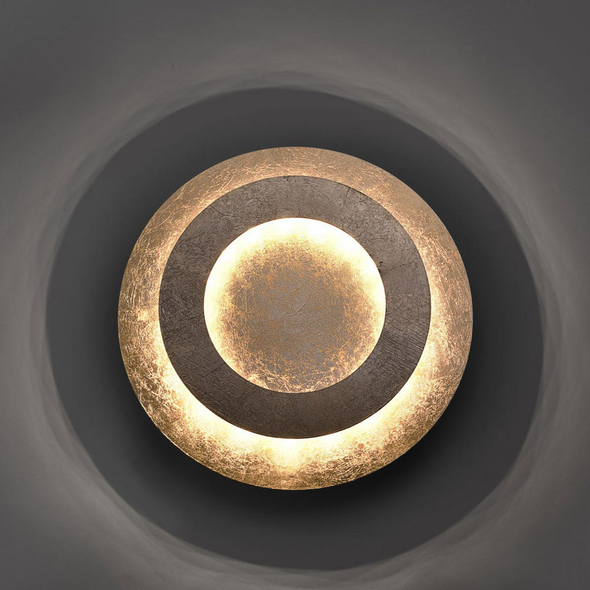 LED DECKENLEUCHTE Gold - Goldfarben, Metall (40/40/8cm)