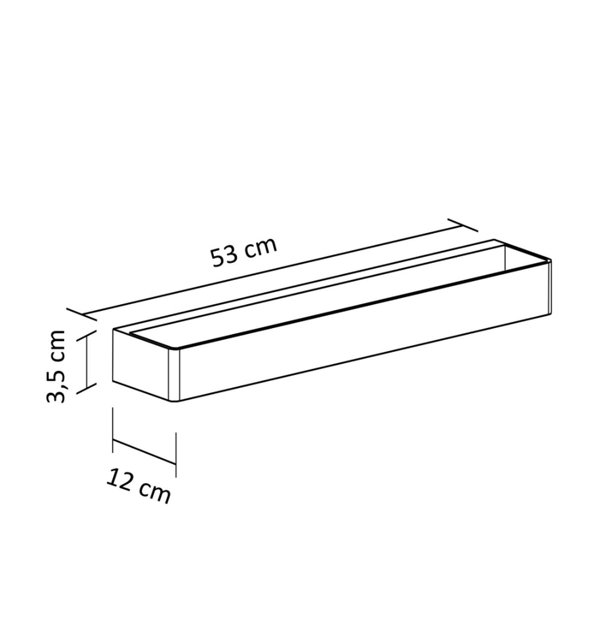 WANDLEUCHTE Verso, Weiß, 53cm - Weiß, Metall (12/4.2/53cm) - KOSILUM