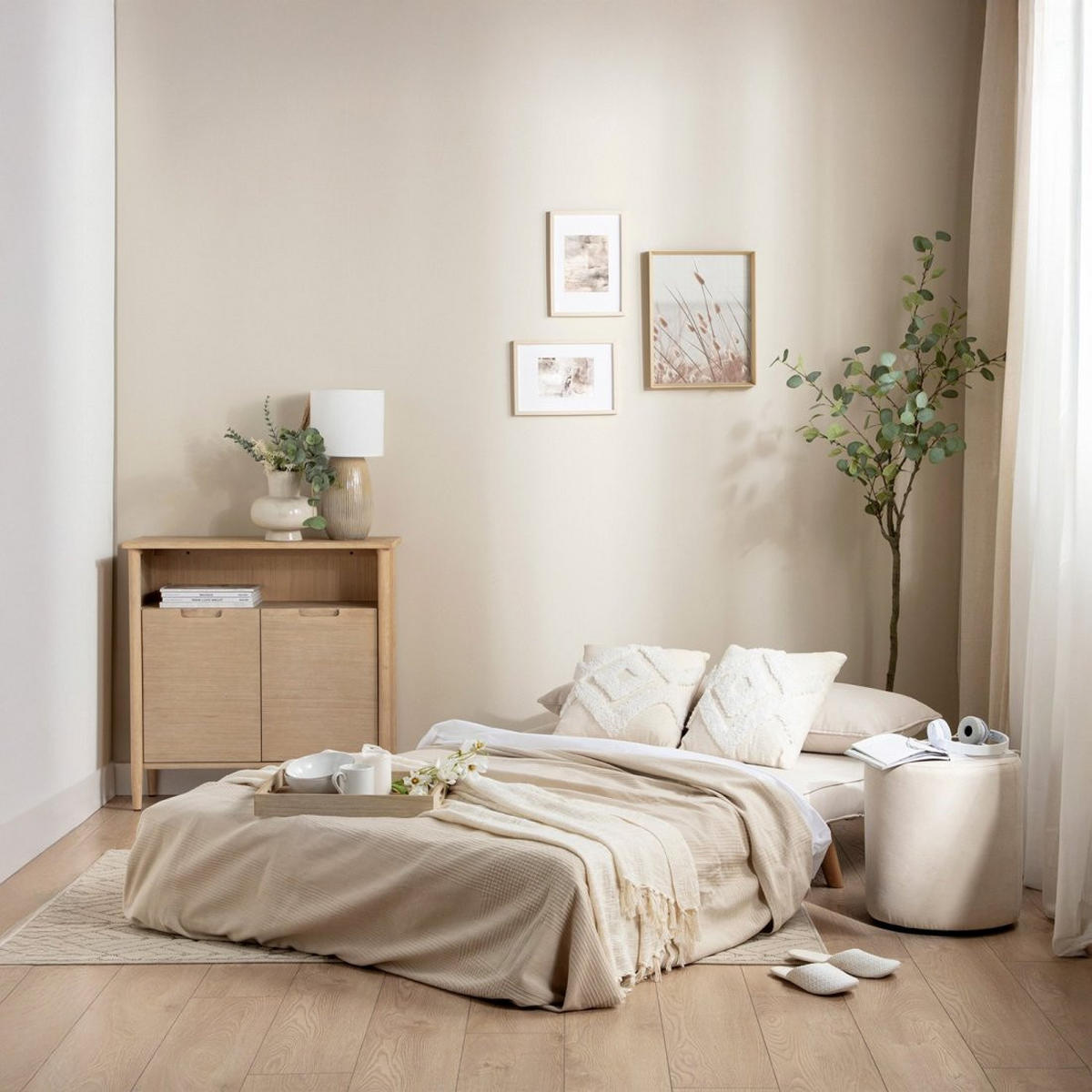 SCHLAFSOFA Noa Beige 117 cm x 79 cm - Beige, Textil (117/79/75cm) - Klast Home