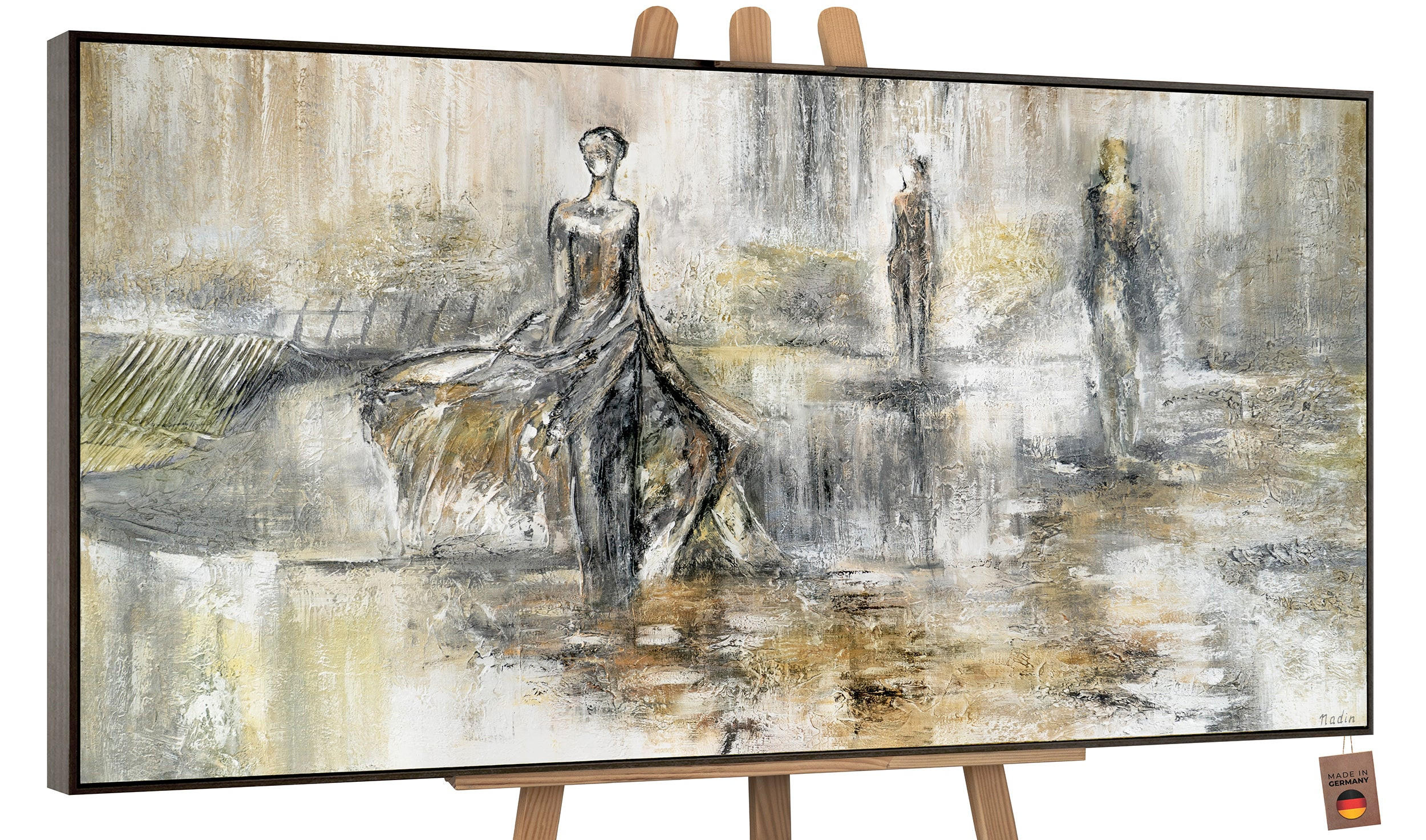 GEMÄLDE Modenschau Schattenfugenrahmen grau 120x60 cm - Grau, Holz (120/60cm) - YS-art gallery