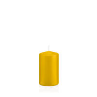 STUMPENKERZEN Dotter Gelb Ø 58 x 100 mm, 16 Stück - Gelb, Paraffin (6/10cm) - Wiedemann Kerzen