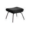 HOCKER LOTTE Schwarz Velvet - Schwarz, Textil/Metall (57/44/52cm) - KAWOLA