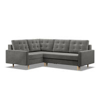 ECKSOFA LINKS MIT SCHLAFFUNKTION BLANK, Hellgrau - Hellgrau, Textil (223/172cm) - Mebligo