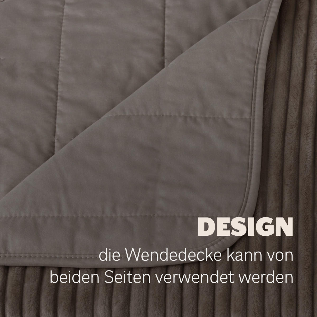 TAGESDECKE Wende-Design 200x220cm Granit - Grau, Kunststoff/Textil (220/200cm)