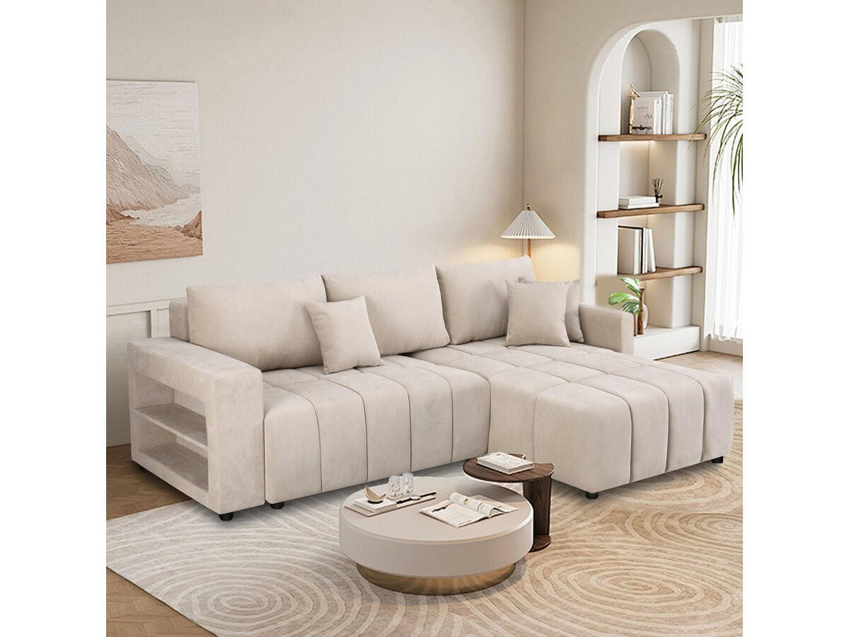 ECKSOFA trocadero beige - Beige, Textil (178/264cm) - Habitat Garten