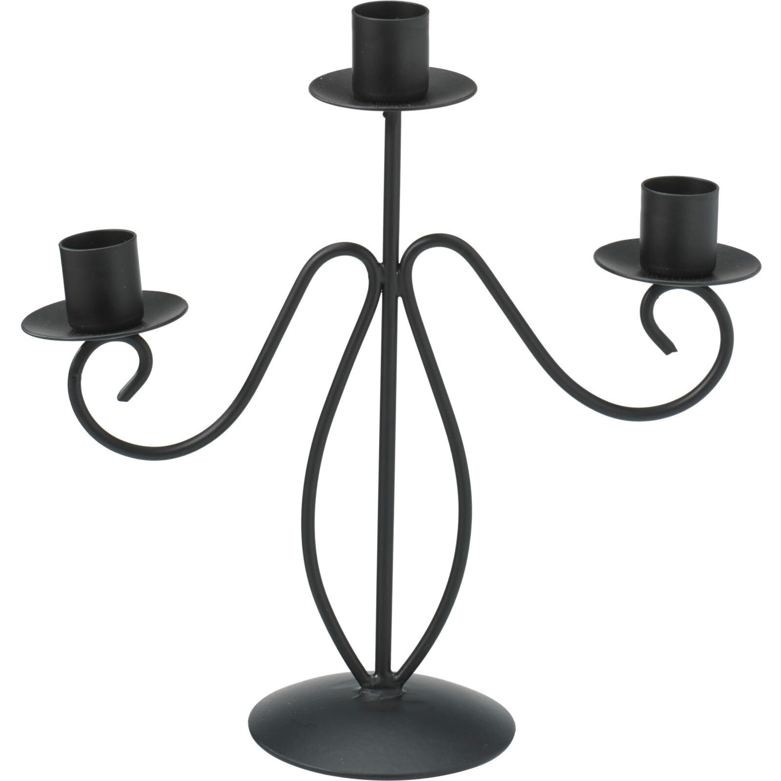 Home Styling Collection Kerzenhalter Schwarz 8x22x22 cm