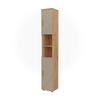 BADSCHRANK Irma Goldkraft Eiche 30 x 192 cm - Honigeiche/Beige, Holzwerkstoff (30/192/30cm) - Vicco