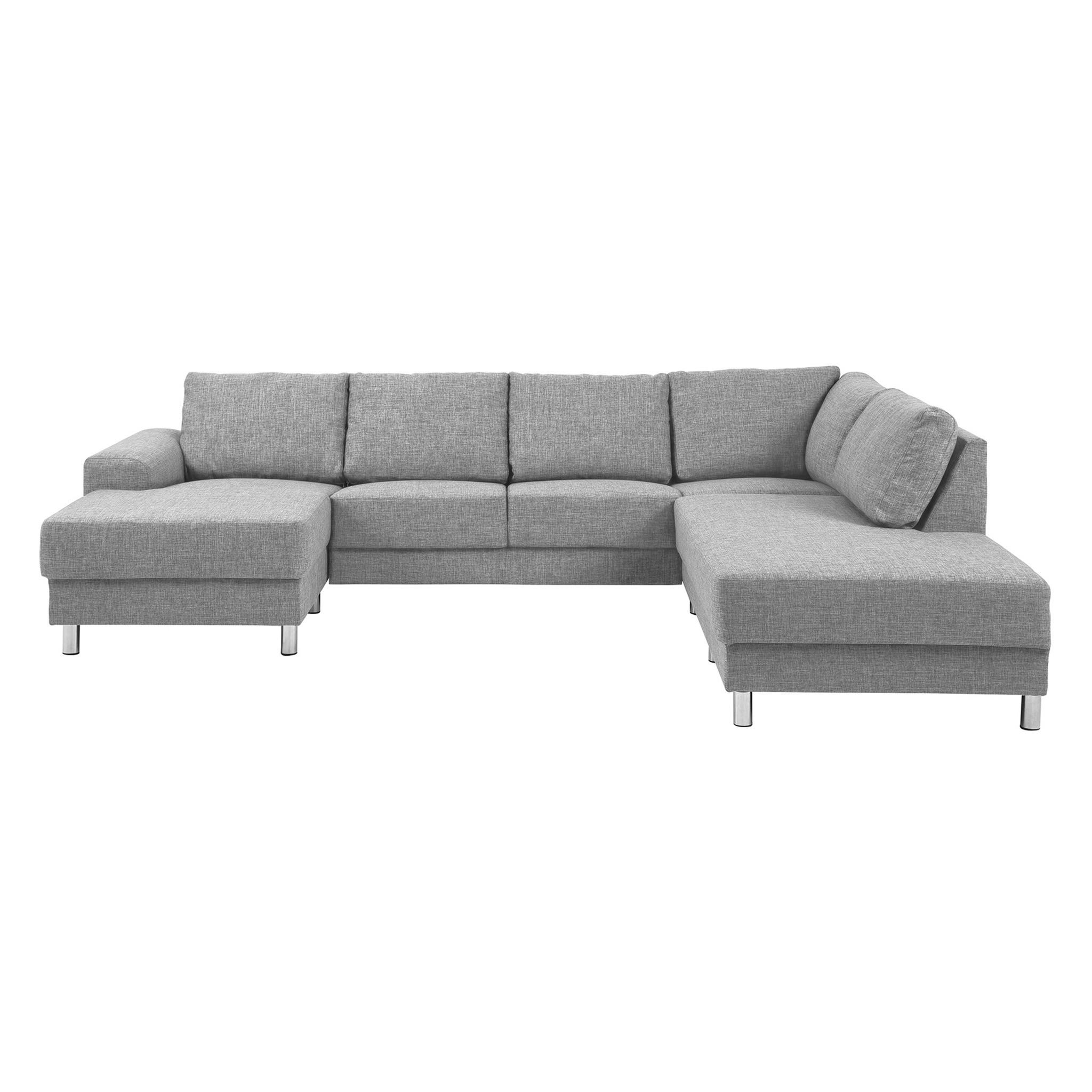 ECKSOFA hellgrau - Grau, Textil (287/221cm) - ebuy24
