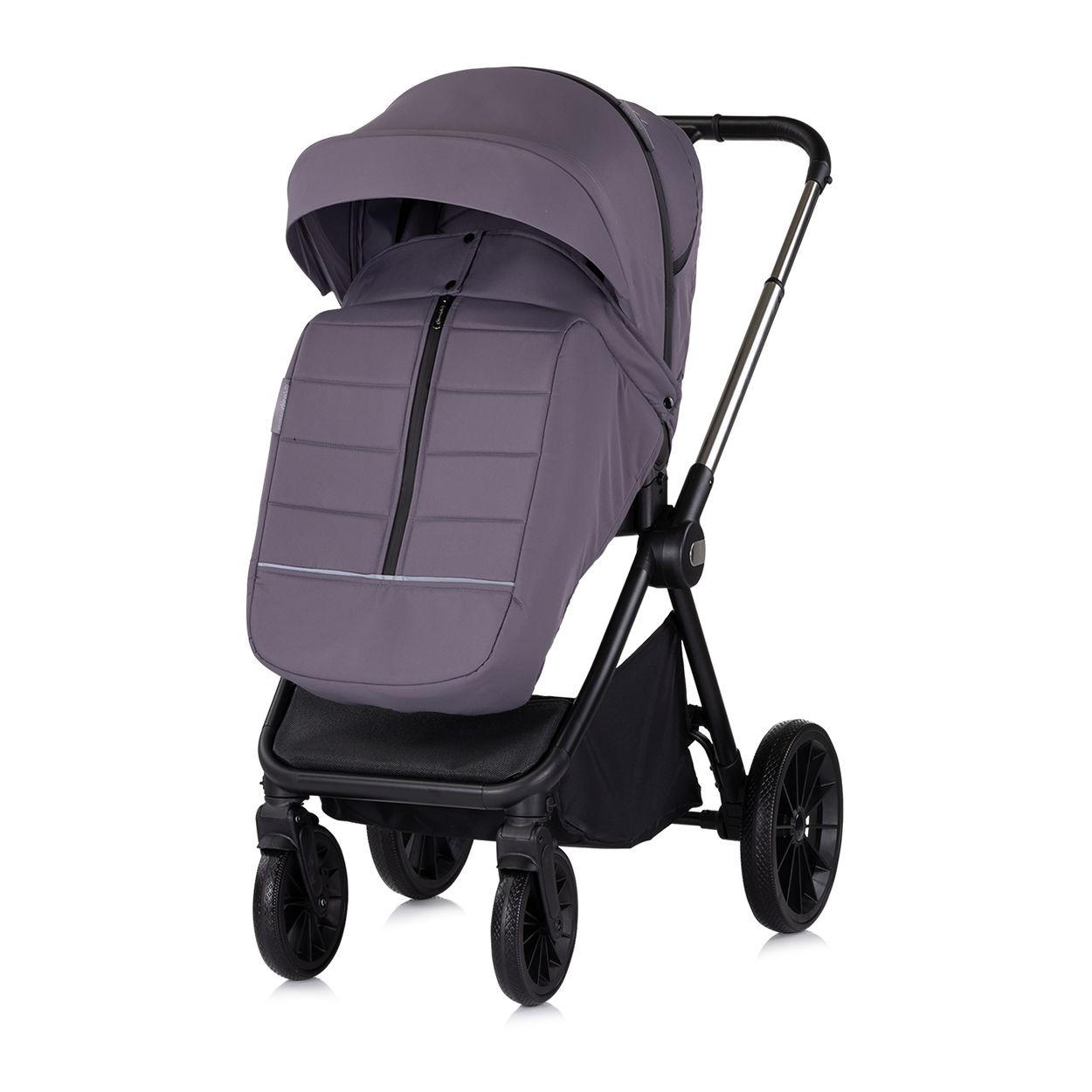 KOMBIKINDERWAGEN Encanto 3 in 1 grau Babyschale i-Size Babywanne Sportsitz - Grau, Metall (80/57/105cm) - Chipolino
