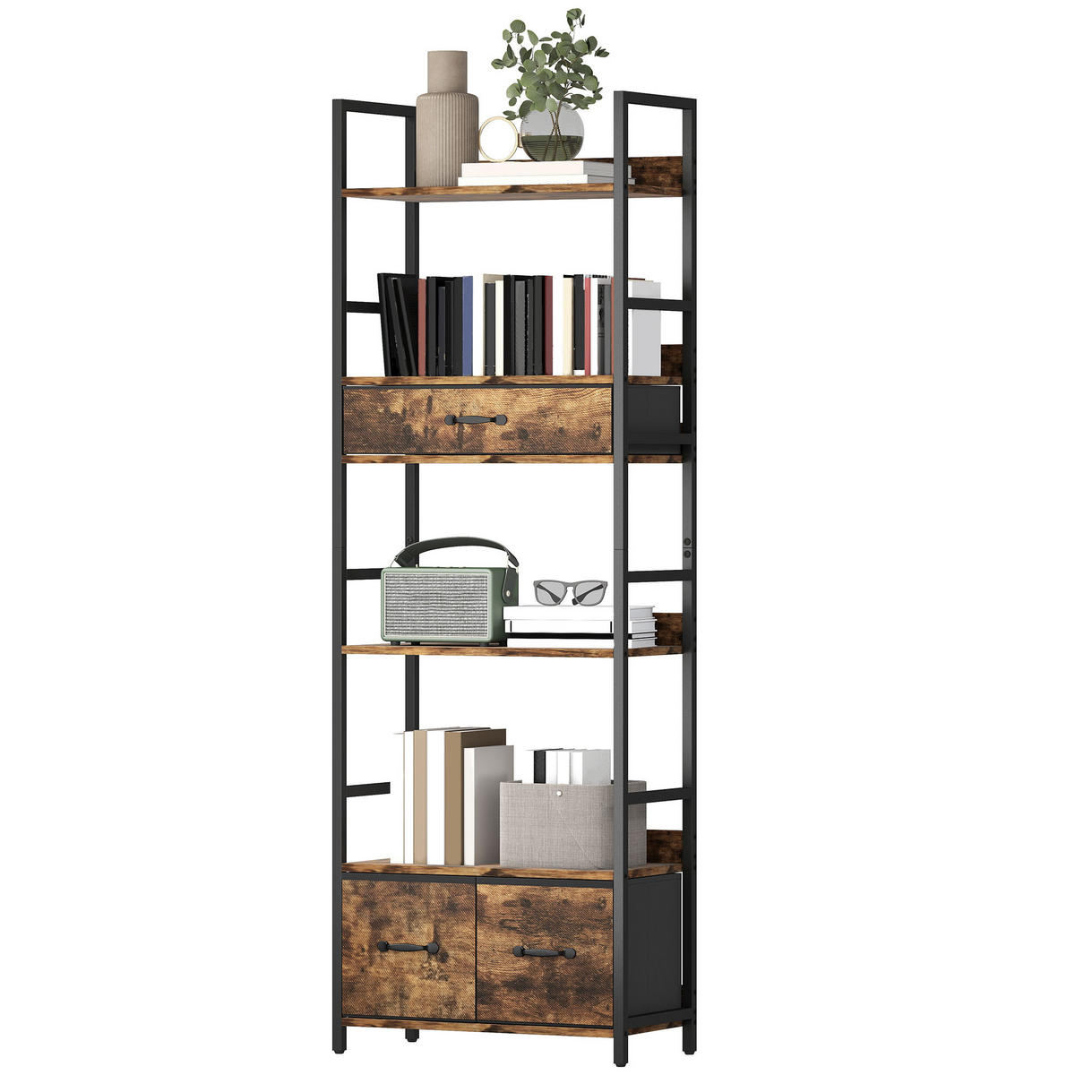 BÜCHERREGAL 60/30/176 cm Braun - Braun, Karton (60/176/30cm)