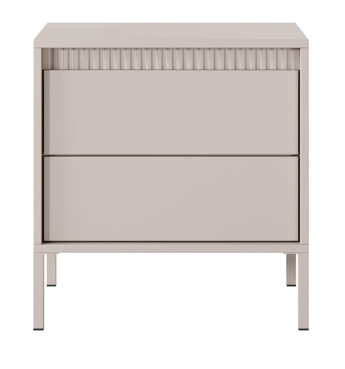 NACHTTISCH 55 cm mit Schubladen Santori, Beige - Beige, Holz (54/56/40cm) - Emporius