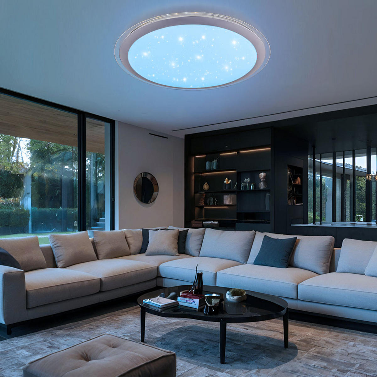 LED DECKENLEUCHTE CARRY Weiß - Weiß, Metall (53/53/8.3cm) - Globo Lighting