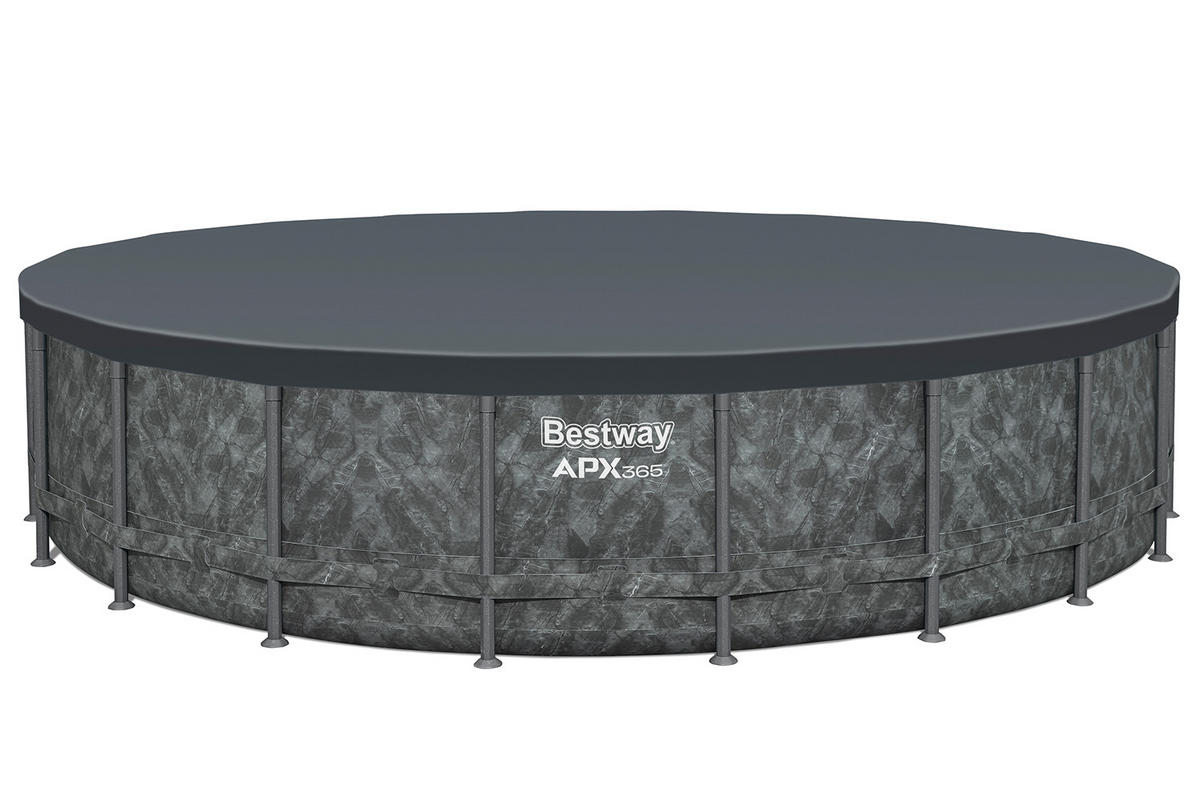 POOL 561KE APX365™ Frame Ø 610/132 cm – Winterfestes Komplettset - Grau, Kunststoff (610/132/610cm) - Bestway