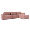 ECKSOFA L Form Arkleton Rosa 360/180/93 cm Rechts mit Schlaffunktion - Pink/Schwarz, Kunststoff/Textil (360/180cm) - AX Living
